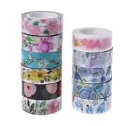 Flowers Adhesive Tape Decorative Masking Tape Scrapbooking