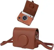 Camera Case, Fashion PU Leather Bag with Shoulder Strap for Fuji Mini Evo Camera (Brown)