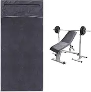 TOMVAES Gym Towel with Pocket, Microfiber Gym Cloth for Men & Women, Quick Dry Sweat Washcloth for Workout, Exercise, Sports, Soft & Absorbent (Gray)