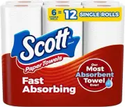 Scott Paper Towels Lint-Free 1-Ply Double Rolls 6-pack