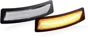 Side Mirror Indicator For BMW 3 F30 F31 320i 320ix 328d 328dx 328i 16-19 2piece LED Front Bumper Reflector Light Side Marker Lamps Turn Signal Lights Dynamic Sequential Blinker(2X Clear Lens Yellow)