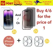 2X Tempered Glass Screen Protector For iPhone 15 14 13 12 11 Pro Max PLUS Bundle