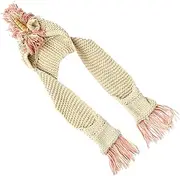 [SAFIGLE] Unicorn Hooded Hat Scarf Knitted Scarf Cap for Boys and Girls Winter Warm Knitted Hat One Size Fits Stylish Design Golden
