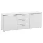 Elisha High Gloss Buffet Unit White 5146-wht 2 Doors 3 Storage Drawers