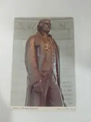 Vintage Postcard: Statue Of Thomas Jefferson At Washington D.C. ~ 4x6"