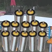 Conveyor Rollers Dia 50MM/2In Conveyor Rollers, Powerless Stainless Steel Roller Conveyor Replacement for Mower Trailer, Smooth Durable Conveyor-Pack of 12(L 35.4"/900mm)