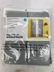 Room Essentials Light Filtering Curtains 2 Panel Set 84"L 42"W Each Gray AM16