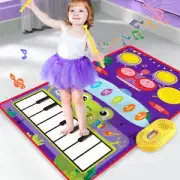 Music Play Kids Floor Keyboard Toys Dance Mat With 6 Instruments Educational T u