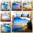 Summer Beach Quilt Duvet Cover Bedding Set Pillowcase Single Double King Size