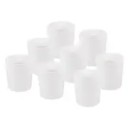 8pcs 4" Plastic Round Flowerpot Planter Container for Indoor Outdoor, White