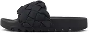 [Colors of California] Women's Flat Mules, black, 6 AU