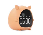 F21 Creative Smart Fox Shape Alarm Clock Usb Voice Control Desktop Digital Led Clock Mini Electronic Cartoon Alarm Clock
