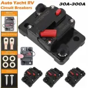 Waterproof Car Circuit Breaker Fuse Reset 30-300A 12V-48V DC Car Boat Auto IP67