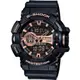 CASIO 卡西歐 G-SHOCK 街頭搖滾金屬風運動錶(GA-400GB-1A4DR)-55mm-玫瑰金面膠帶【刷卡回饋 分期0利率】【APP下單22%點數回饋】