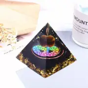 Natural Tiger's Eye Crystal Sphere Orgonite Epoxy Pyramid Healing Orgone Stone