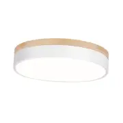 Modern Dimmable LED Close to Ceiling Light Minimalist Wood Oak Flush Mount