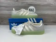 *RARE Adidas Samba Originals Sambae Grey Silver White Green Gum Shoes (JI3071)