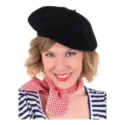 NEW Tom Foolery Polyester Blend Black Beret By Spotlight
