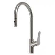OLIVERI Verona Pull Out Goose Neck Spray Mixer - Brushed Nickel VA306502BN-P