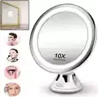 10X Magnifying Mirror With LED Lights Make Up Shaving Illuminated Cosmetic AU