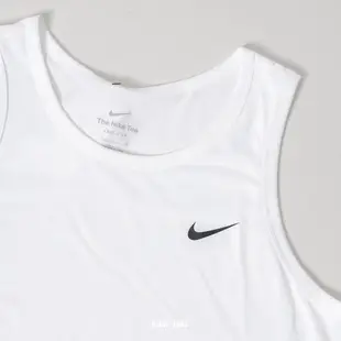 NIKE DRI-FIT TANK 白色 小勾 基本款 棉質 吸濕排汗 快乾 背心 男款【AR6070-100】