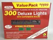 NOS Joy Brite 300 Count Multi Color Mini String Lights Indoor/Outdoor Flashing