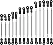 KANGYEBAIHUODIAN 14Pcs Stainless Steel Links Linkage Pull Rod Unassembled Kit Fit for Traxxas TRX6 G63 1/10 RC Crawler Car Upgrade Parts