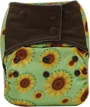 AIO Reusable Washable Cloth Diaper Nappy Charcoal Bamboo Insert Overnight (A-08)