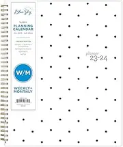 Blue Sky 2023-2024 Academic Year Weekly and Monthly Student Planner, 8.5" x 11", Flexible Cover, Wirebound, Pippi (142574-A24)
