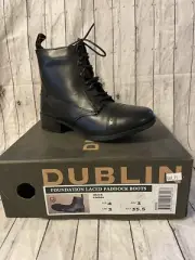 Dublin Size 4 Childs Foundation Laced Paddock Boot Black