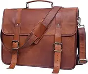 Leather Messenger Bag for Men and Womens Briefcase Vintage Handmade Leather Satchel Laptop Computer Office Shoulder Bag