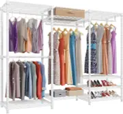 V5 Portable Closet Wardrobe Heavy Duty Clothes Rack Freestanding Metal Clothing