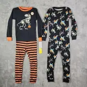 Carter's 4 Piece Glow in the Dark Dinosaur T-Rex Halloween Pajama Set Size 5T