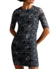 NWT Ted Baker Velvit Ruched Bodycon Dress Size 0