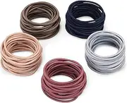 [Viynran] Hair Ties, Elastic Hairbands 100 Pieces Ponytail Holders Hair Tie, Colorful Hair Rope Thin Hairbands For Girls Women (Multicolor)