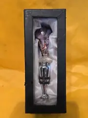 Hand Blown Art Floral Purples Glass Wine Bottle Decanter Stopper Barware Beauty!