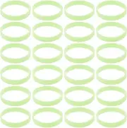 Totority Glow Wristbands for Nighttime Events 100-Piece Reusable Silicone Bracelets with 8-Hour Luminescence, Ideal for Concerts & Safety Visibility(Green)