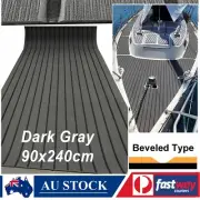 Dark Grey Boat Flooring EVA Foam Marine Boat Decking Mat 240x90cm Self-adhesive
