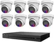 16 Channel 4K NVR Kit with 6MP All in One, Active Colour Deterrence, Metal 2.8mm Fixed White Turret IP Camera and 6TB HDD (HILOOK) (14 Camera)