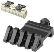 2 Pcs 20mm Picatinny Weaver Rail Mount 45 Degree Offset Side Rail 4 Slot
