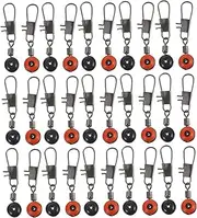 TOKIDNY 100pcs Fishing Slides Hook Swivels Snaps Connector for Sea Bean Fishing Durable Flexible Rotation Suitable for Streams Rivers and Lakes