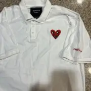 Keith Haring Reason Embroidered Heart Shirt XL