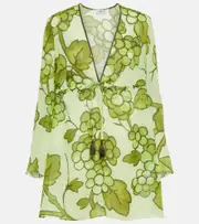 [Etro] Etro Printed ramie tunic AU 16 green