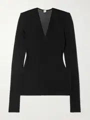 [TOTEME] TOTEME - Jersey Top - Black - large large Black