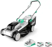 [LiTHELi] 18 inch 40V Cordless Brushless Lawn Mower 2 Batteries Kit, Multicolor