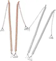 [OATIPHO] Replacement Straps Pair Metal Leaf Shoulder Straps Fashionable Chain for Dresses Gowns and Parties