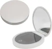 Travel Compact Mirror with UV Camera for Sunscreen Test, 2X Magnification