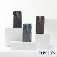 在飛比找蝦皮商城優惠-PEPPER'S｜SIGNAL 牛皮卡夾零錢手機包 - 象牙