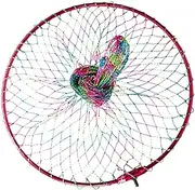 Amagogo Fish Landing Net Fishing Net Head Fish Catching Net Fish Releasing Net 8mm Screw Dip Net Head Folding Net for Freshwater, 45cm