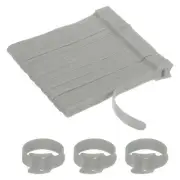 100Pcs 6 Inch Reusable Cable Ties Fastening Hook and Loop Straps Gray
